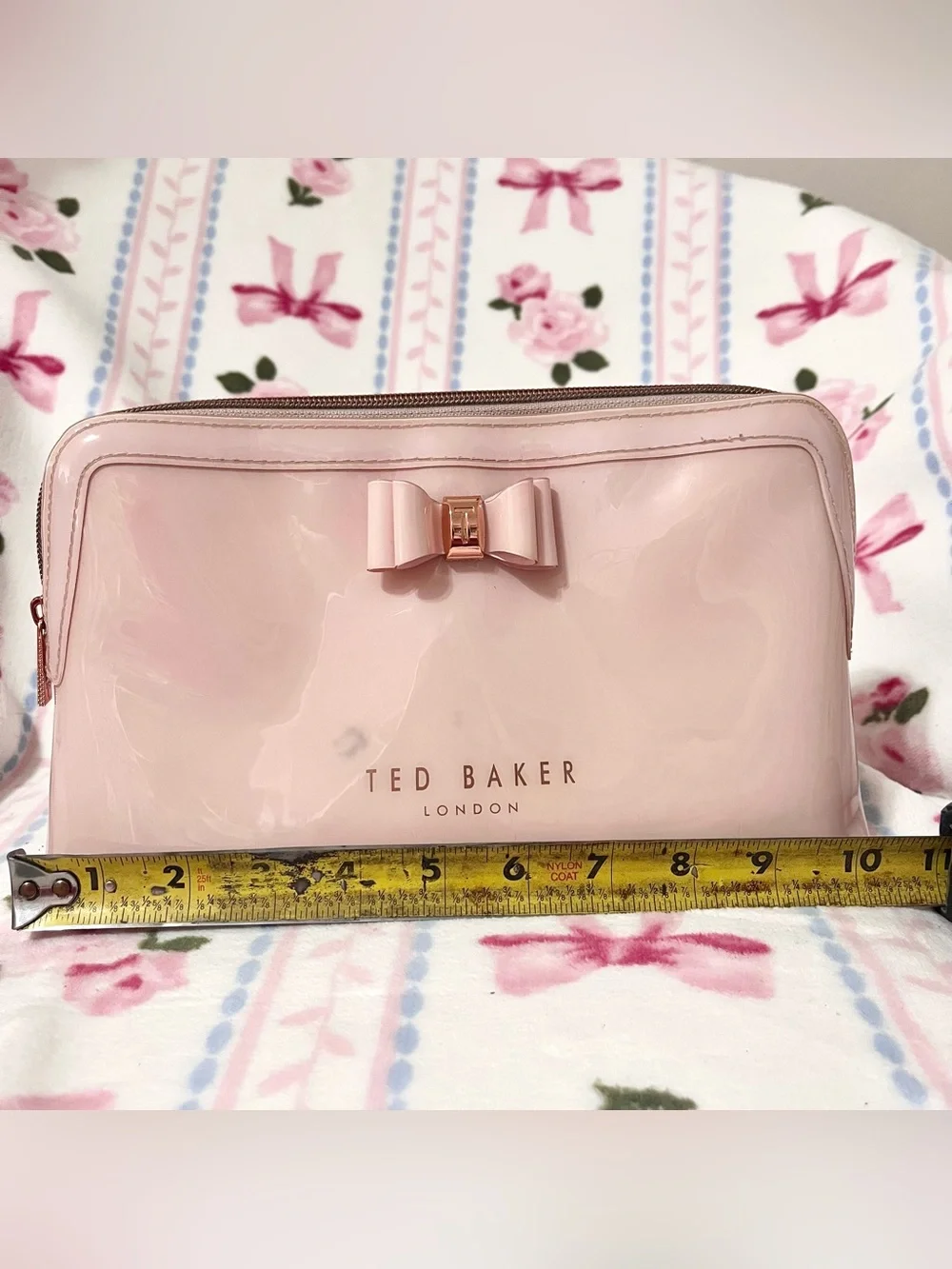 Ted Baker London Large Pink Cosmetic Bag with Bow